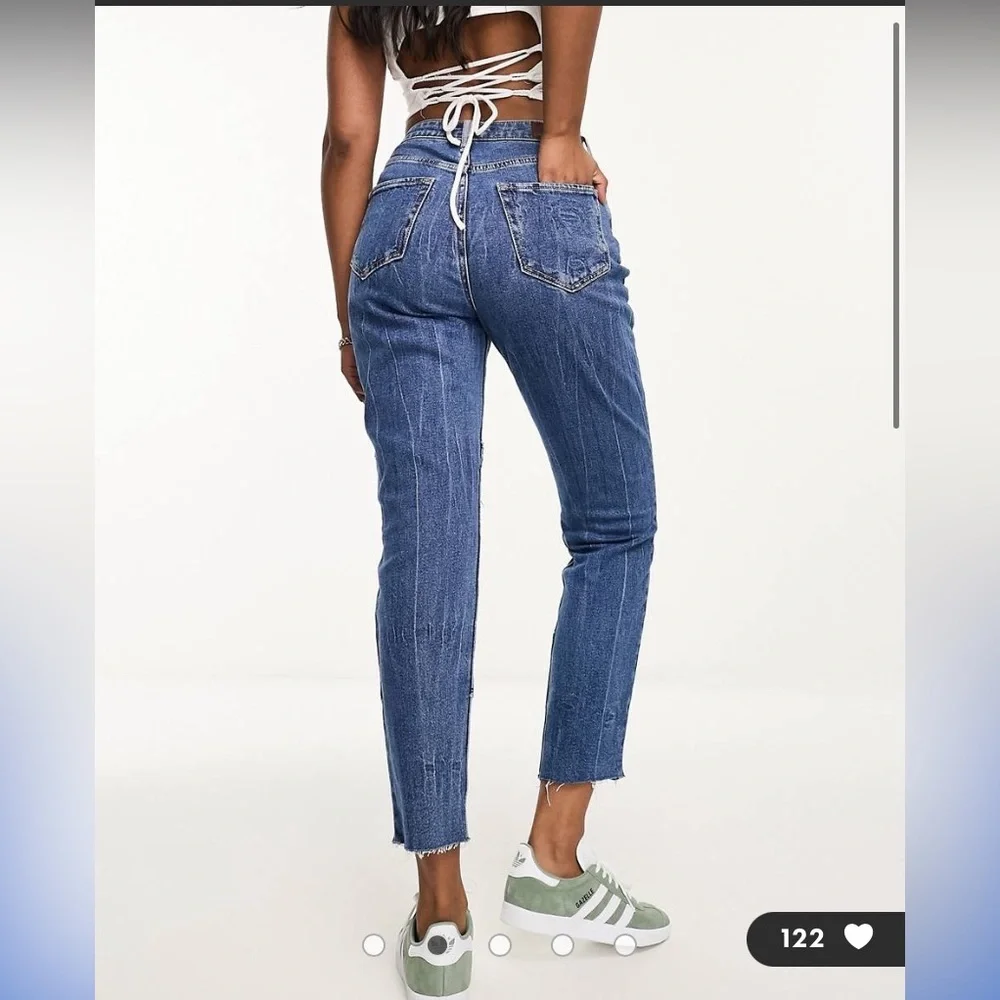 Hollister Curvy High Rise Mom Jeans Blue Size 26 - Picture 4 of 15